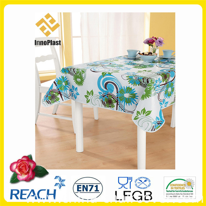 PVC Table Cloth with Flannel Backing for Banquet